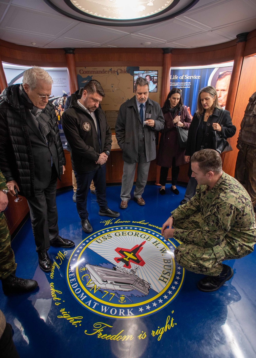 Carrier Strike Group (CSG) 10 Hosts Key Leader Engagement with Greek Allies