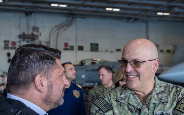Carrier Strike Group (CSG) 10 Hosts Key Leader Engagement with Greek Allies