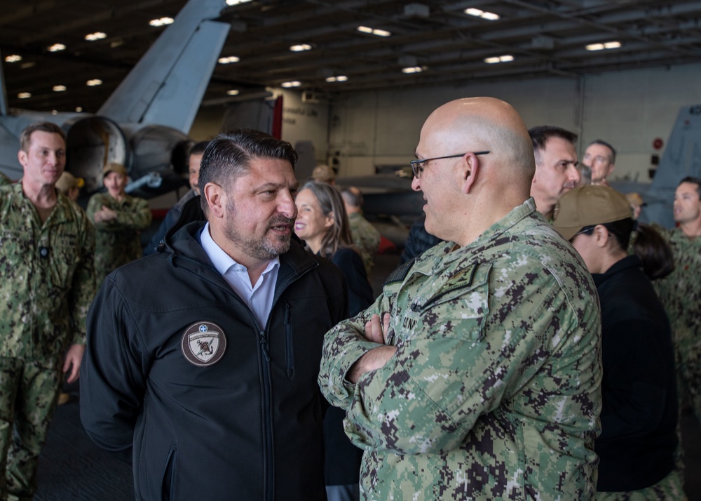 Carrier Strike Group (CSG) 10 Hosts Key Leader Engagement with Greek Allies