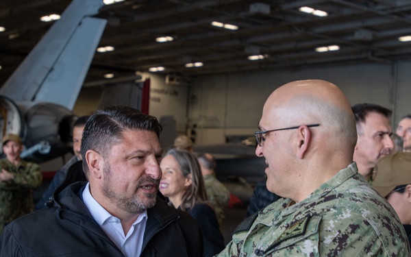 Carrier Strike Group (CSG) 10 Hosts Key Leader Engagement with Greek Allies
