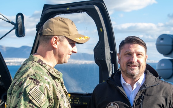 Carrier Strike Group (CSG) 10 Hosts Key Leader Engagement with Greek Allies