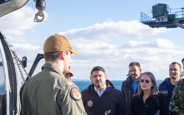 Carrier Strike Group (CSG) 10 Hosts Key Leader Engagement with Greek Allies