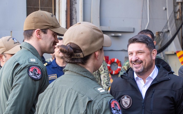 Carrier Strike Group (CSG) 10 Hosts Key Leader Engagement with Greek Allies