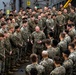 26th MEU Sergeant Major Visits Marines and Sailors aboard the USS Carter Hall during PMINT