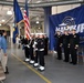 The Naval Supply Systems Command Fleet Logistics San Diego (NAVSUP FLCSD) Color Guard parades the colors at an assumption of command ceremony onboard, NAVSUP FLCSD