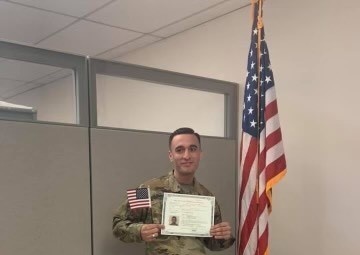 Former Afghanistan interpreter proud to serve as signal officer