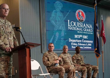 La. Guard unit holds deployment ceremony at WWII Museum