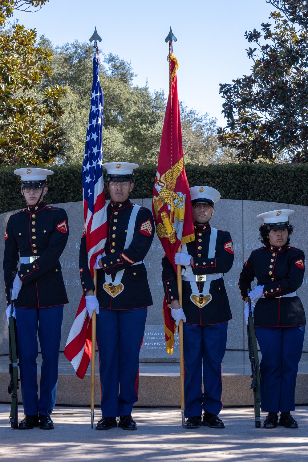 U.S. Marines participate in annual Reagan wreath-laying ceremony