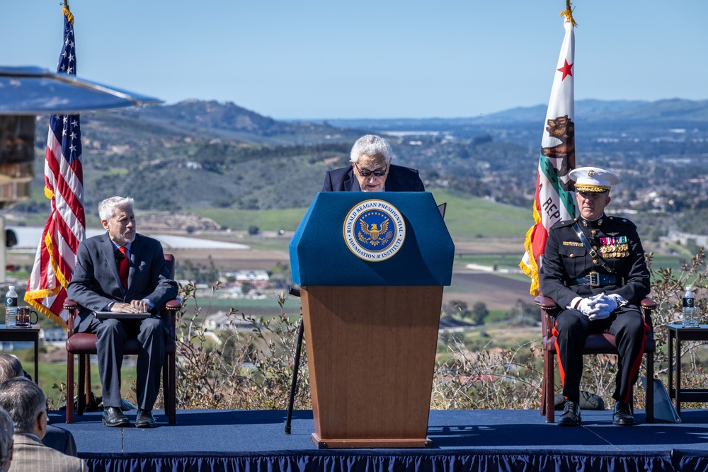 U.S. Marines participate in annual Reagan wreath-laying ceremony
