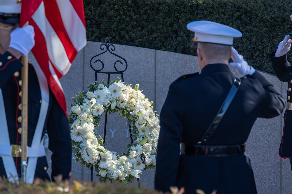 U.S. Marines participate in annual Reagan wreath-laying ceremony