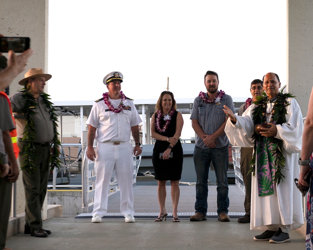 Completion of Dock Ceremony at the Pearl Harbor National Memorial