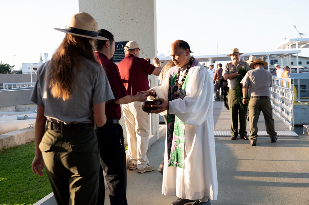 Completion of Dock Ceremony at the Pearl Harbor National Memorial