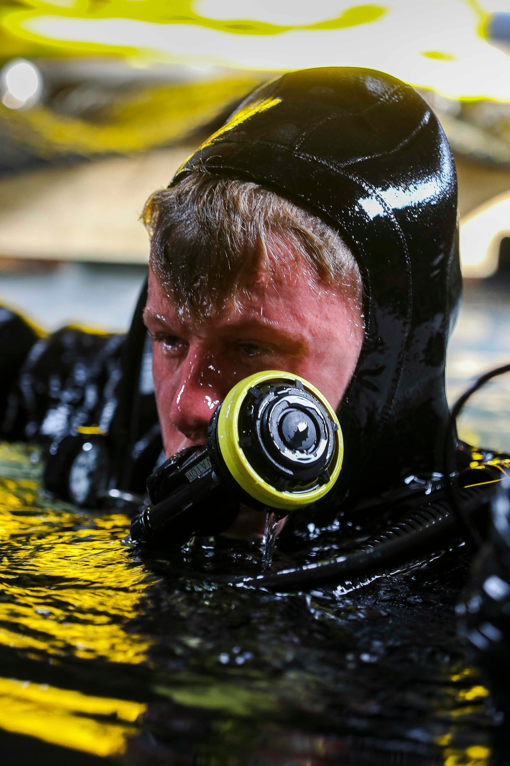 U.S. Navy Diver Ice Dive