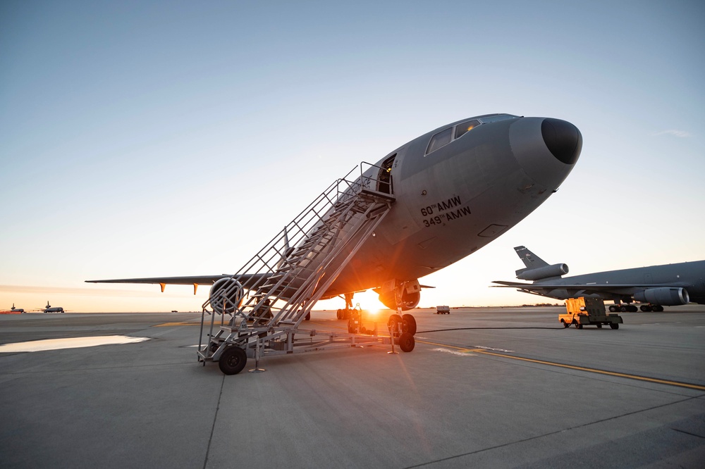 Travis KC-10 Extenders perform routine refuel training