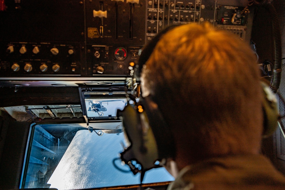 Travis KC-10 Extenders perform routine refuel training