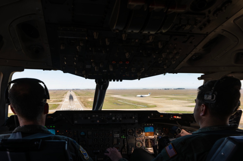 Travis KC-10 Extenders perform routine refuel training