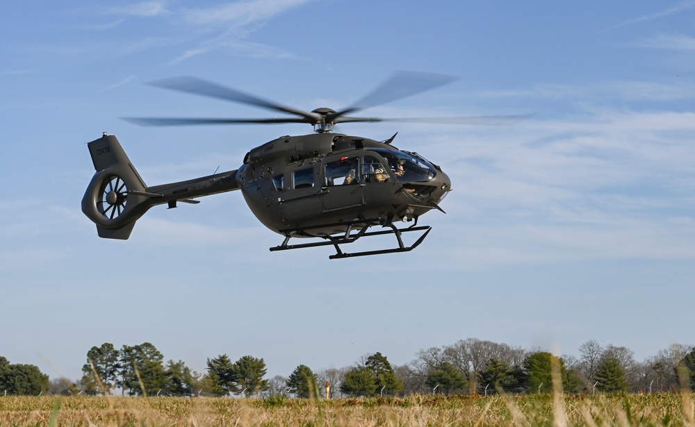 Arrival of first UH-72 Bravo Lakota Helicopter to South Carolina Army National Guard