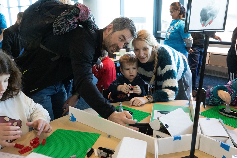 Visitors build LEGO ship models during Naval Museum's 12th Annual Brick by Brick: LEGO Shipbuilding event