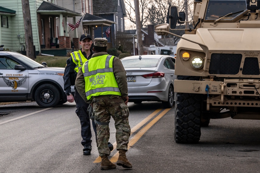 Ohio National Guard responds to train derailment in Northeast Ohio