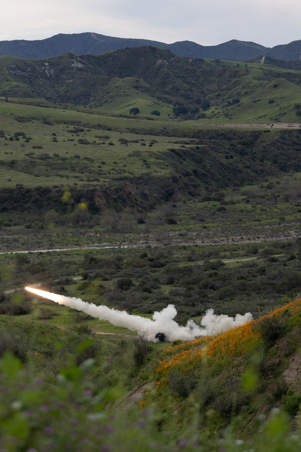 5th Bn., 11th Marines HIMARS battery sends rockets down range