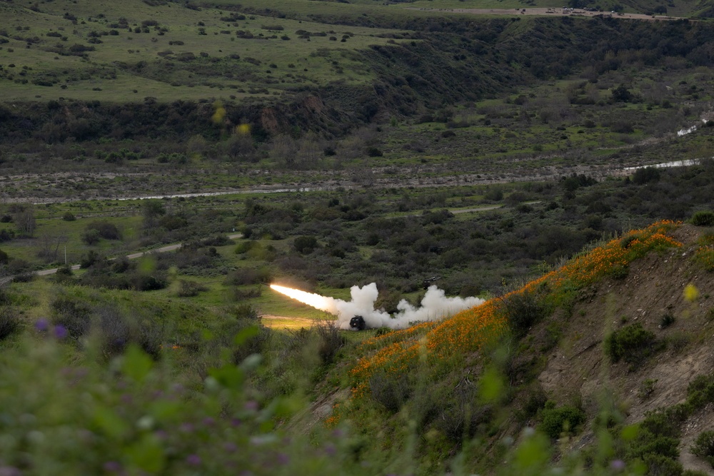 5th Bn., 11th Marines HIMARS battery sends rockets down range