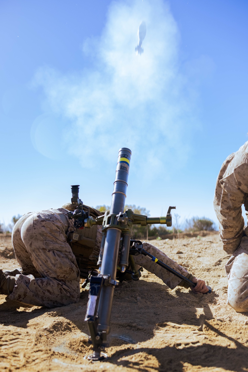 1st Bn., 5th Marines mortarmen use drones, mortars to engage targets