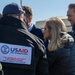 U.S. Ambassador Jeffry Flake greets USAID volunteers arriving to Incirlik AB