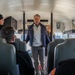 U.S. Ambassador Jeffry Flake greets USAID volunteers arriving to Incirlik AB