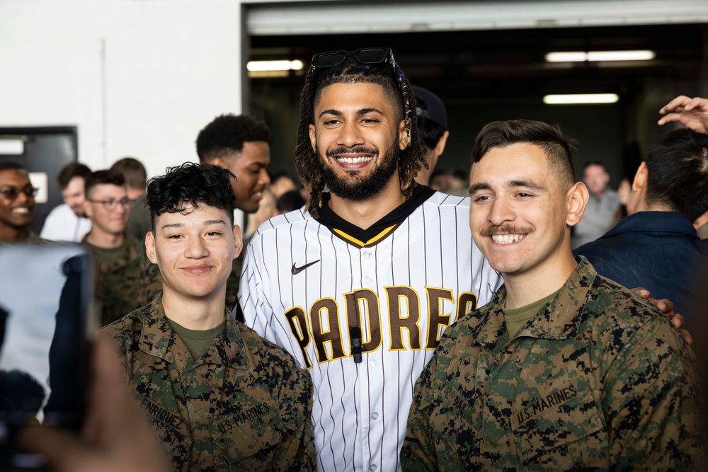 Padres Visit 3rd MAW Marines at Miramar