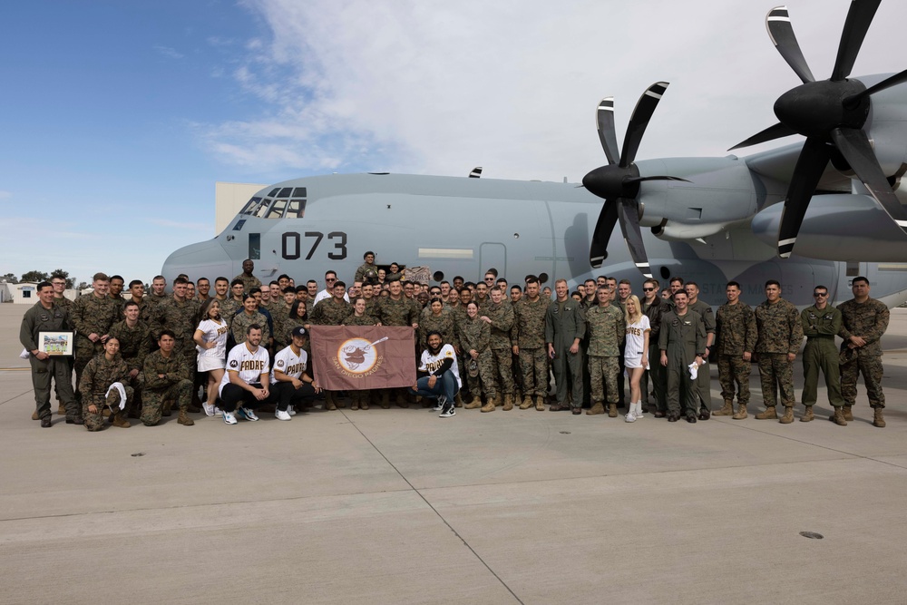Padres Visit 3rd MAW Marines at Miramar