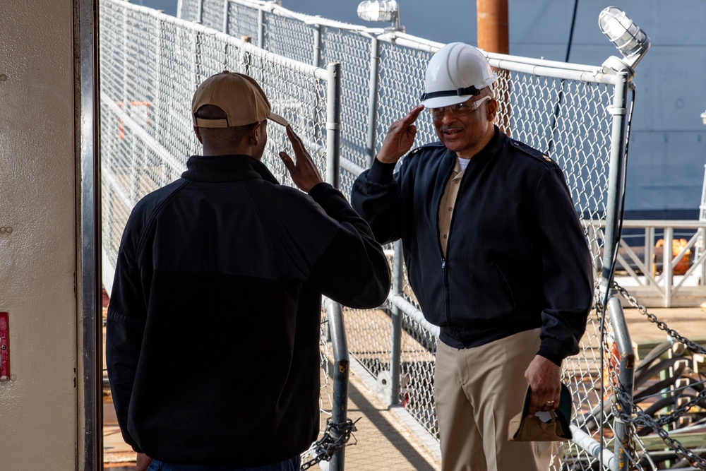 Phillip Brashear Visits USS Iwo Jima