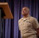 Phillip Brashear speaks to the crew of USS Iwo Jima