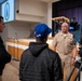 Philip Brashear speaks to crew of USS Iwo Jima
