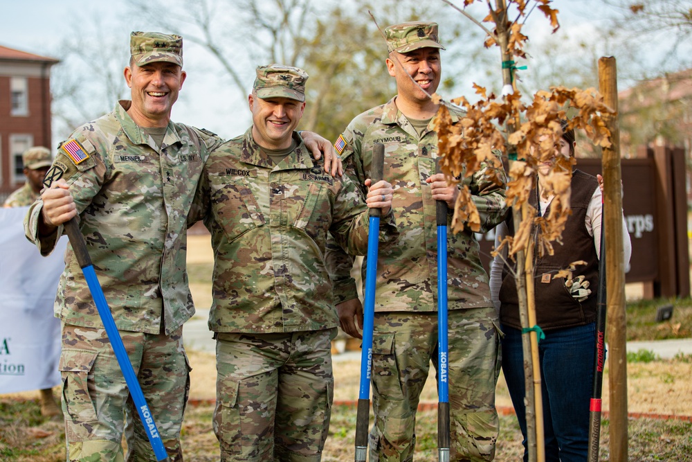 The XVIII Airborne Corps Celebrates Arbor Day by Planting Trees