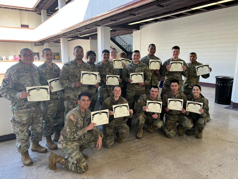 The 126th FRSD and 198th Medical Detachment Graduate from the Field Hospital Trauma Management Course