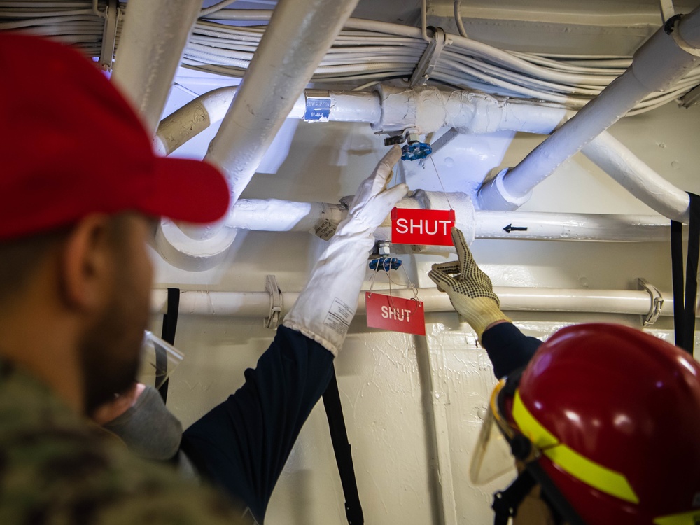 USS Carl Vinson (CVN 70) Sailors Conduct General Quarters Drills