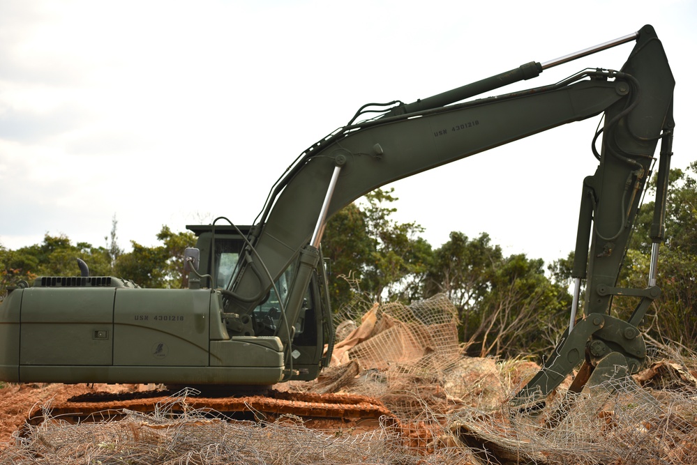 U.S. Navy Seabees Clear Construction Site