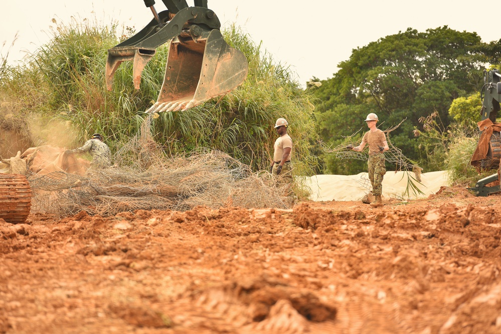 U.S. Navy Seabees Clear Construction Site