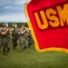 US Marines conduct a rehearsal for Marine Corps Base Camp Blaz Reactivation and Naming Ceremony