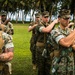 US Marines conduct a rehearsal for Marine Corps Base Camp Blaz Reactivation and Naming Ceremony