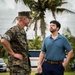 US Marines conduct a rehearsal for Marine Corps Base Camp Blaz Reactivation and Naming Ceremony