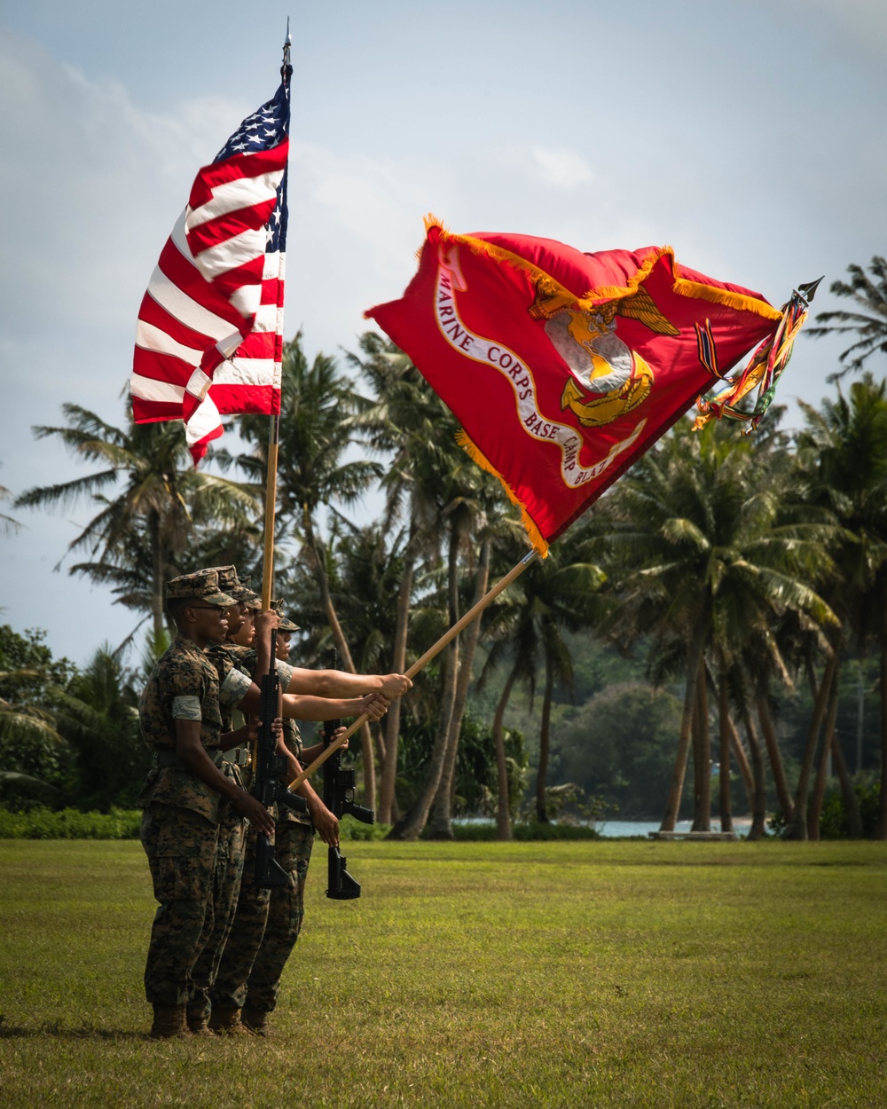 Marine Corps Base Camp Blaz becomes reactivated during a Reactivation and Naming Ceremony