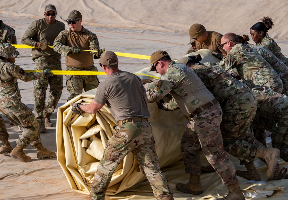 378th ELRS comes together for POL bladder placement