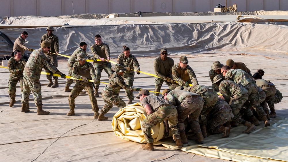 378th ELRS comes together for POL bladder placement