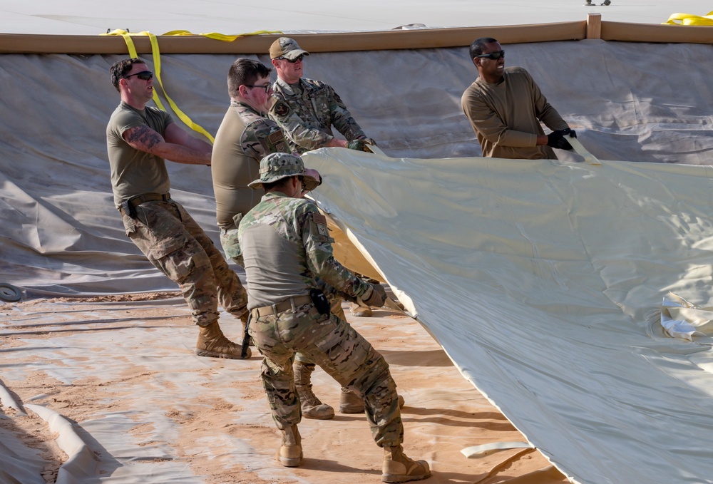 378th ELRS comes together for POL bladder placement