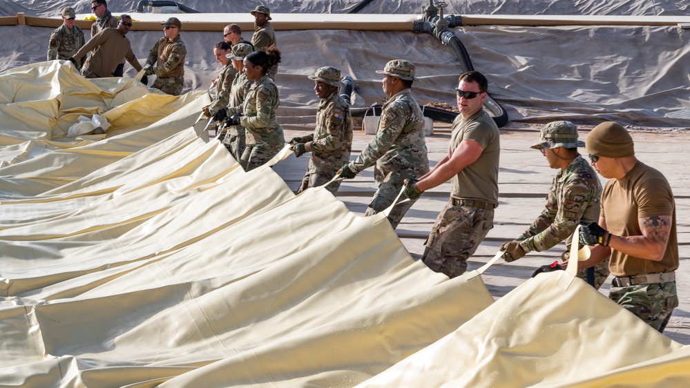 378th ELRS comes together for POL bladder placement