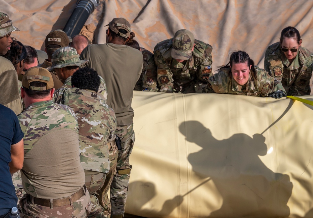 378th ELRS comes together for POL bladder placement