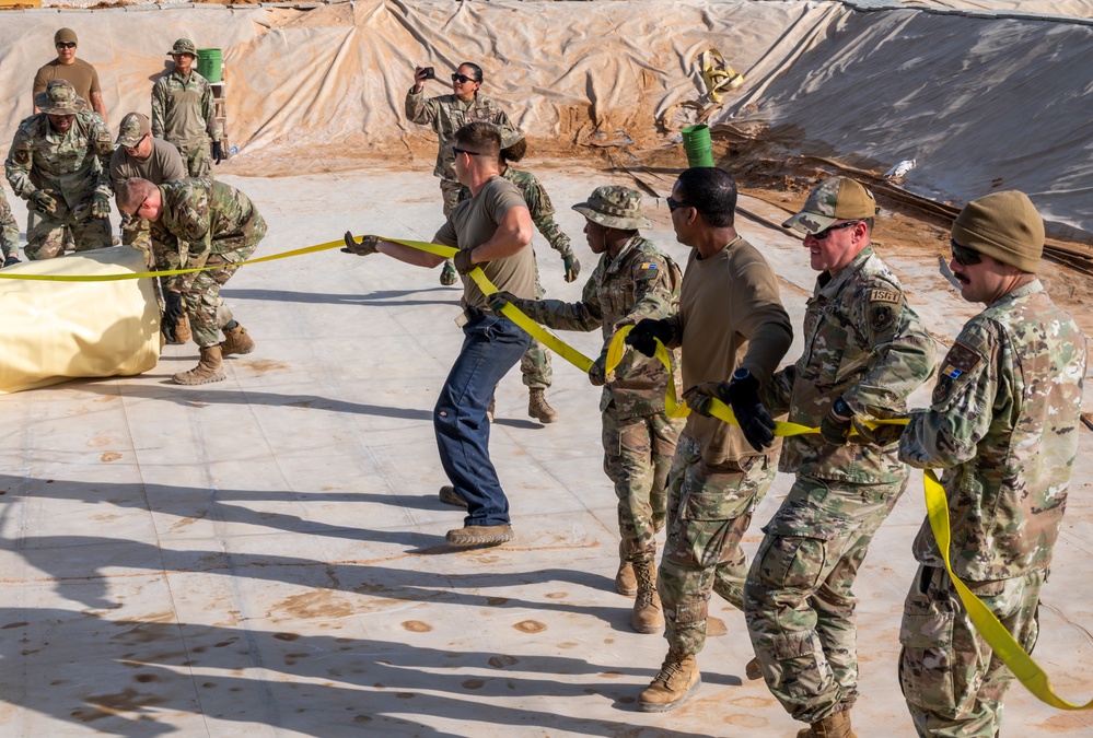 378th ELRS comes together for POL bladder placement