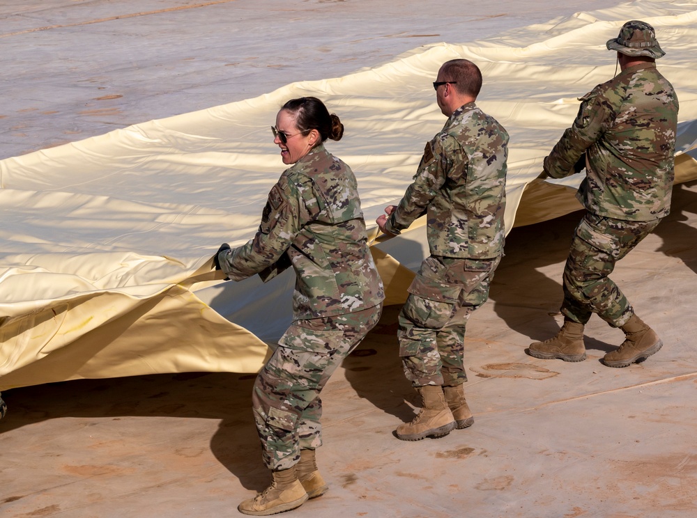 378th ELRS comes together for POL bladder placement