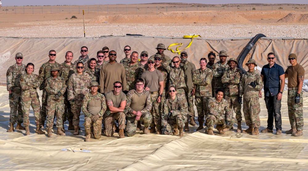 378th ELRS comes together for POL bladder placement